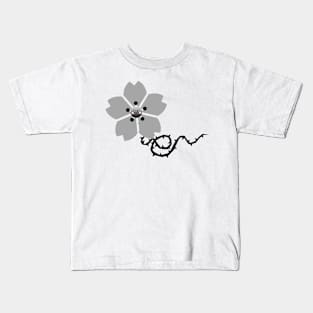 Grumpy floral cherry blossom Kids T-Shirt